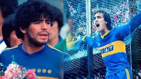 Maradona y Batistuta, dos de los que forman parte del Boca versión melenudos.