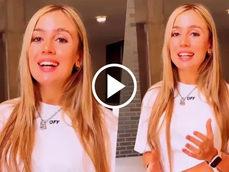 VIDEO | La explicación de Morena Beltrán sobre su presencia en Argentina vs. Canadá