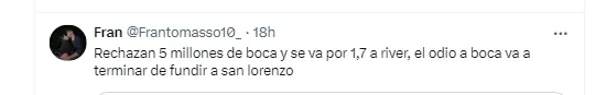 La reacción de los hinchas de Boca.