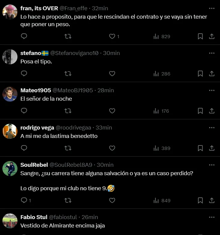 Las reacciones de los hinchas de Boca a la publicación de Darío Benedetto.