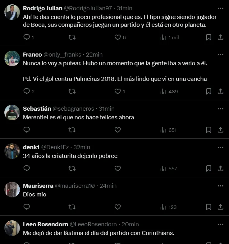 Las reacciones de los hinchas de Boca a la publicación de Darío Benedetto.