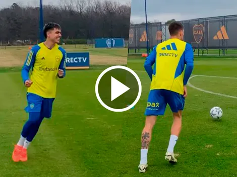 VIDEO | Exequiel Zeballos y Kevin Zenón y un tremendo duelo de tiros al arco en Boca