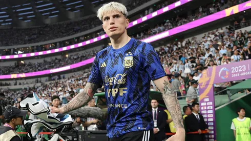 Alejandro Garnacho, con la Selección Argentina.