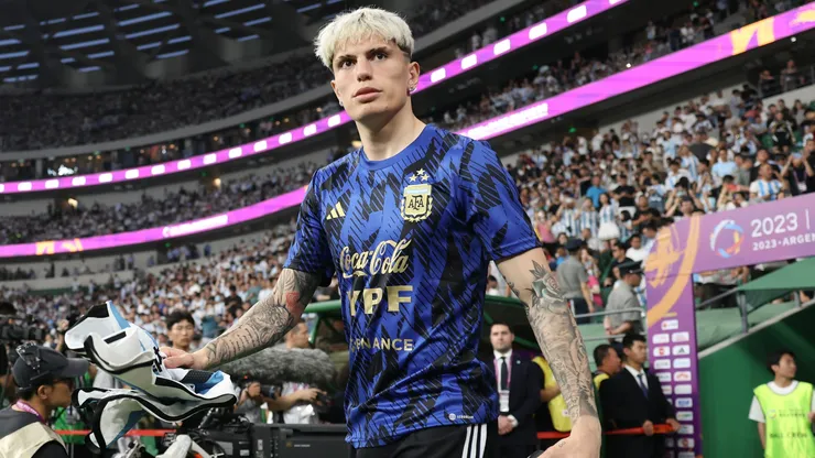 Alejandro Garnacho, con la Selección Argentina.