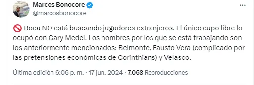 Boca no va por más extranjeros.