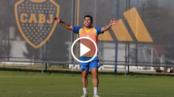 Medel en la prácitca de Boca.