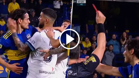 Edinson Cavani se fue expulsado sobre el final.