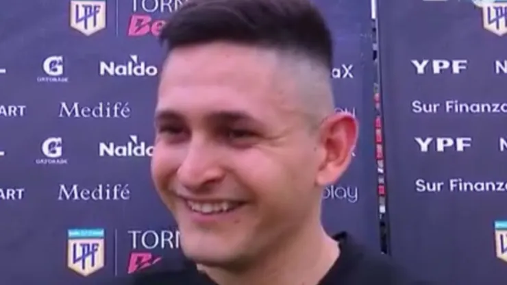 Benegas, feliz tras el triunfo de Riestra.