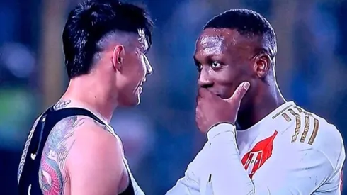 Bareiro y Advíncula, juntos en un amistoiso internacional.