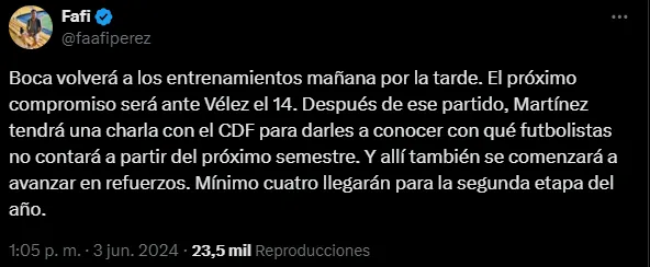 Diego Martínez y su decisión. (Captura)