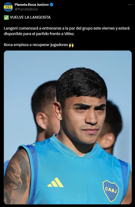 Langoni estará a la par.