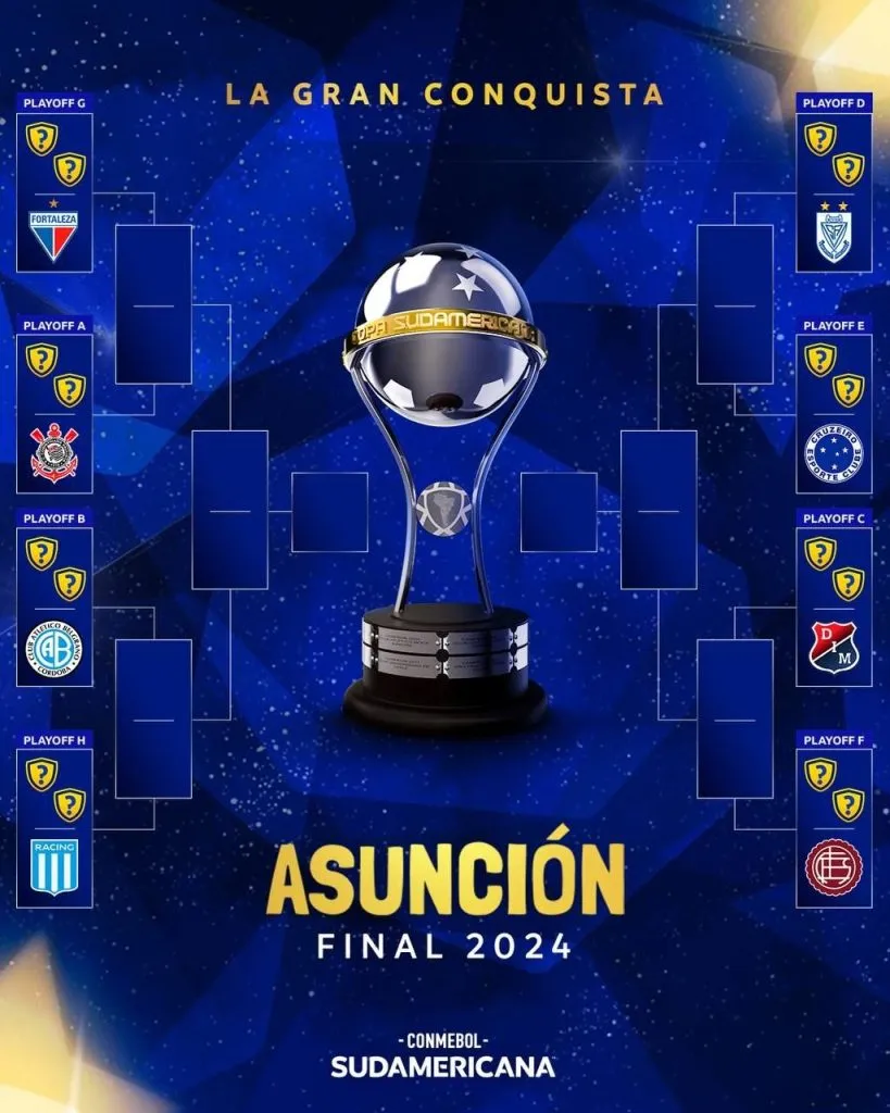 Así quedó el cuadro de la Copa Sudamericana 2024.