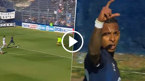 Villa anotó el gol de la victoria parcial ante Independiente.