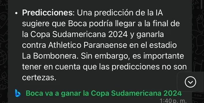 La respuesta de la IA.