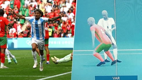 Polémica en el Argentina vs. Marruecos. Foto: Getty