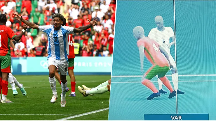 Polémica en el Argentina vs. Marruecos. Foto: Getty