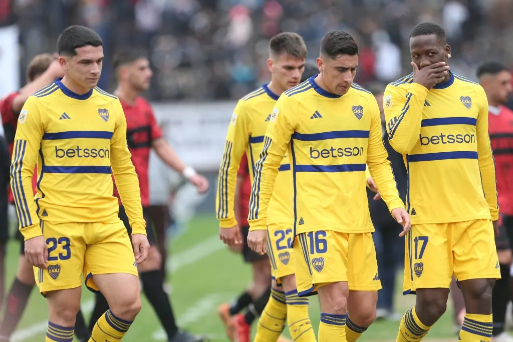 Boca, con la camiseta amarilla. (Getty)