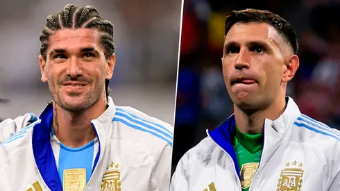 La cábala de De Paul y Dibu Martínez en el partido vs. Canadá.