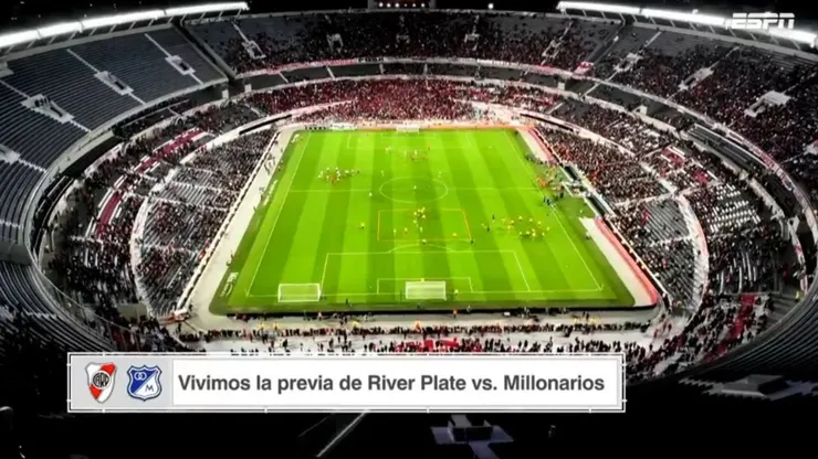 Un Monumental desolado en la previa del partido de River.