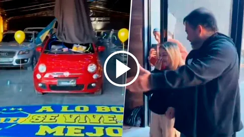 Le regalaron su primer auto al ritmo de las canciones de Boca.