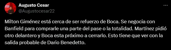 Giménez jugará en Boca. (Captura)