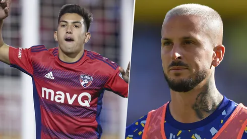 Darío Benedetto, ex Boca, y Alan Velasco