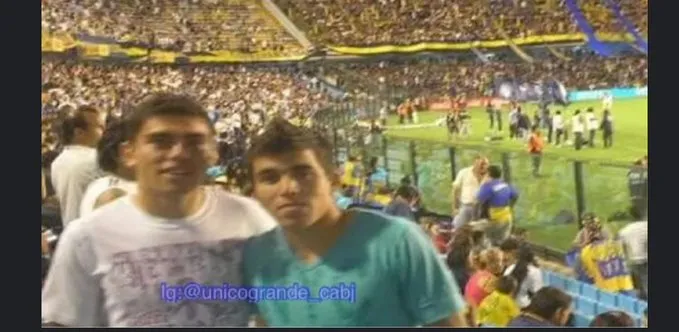 Foto de Acuña en La Bombonera