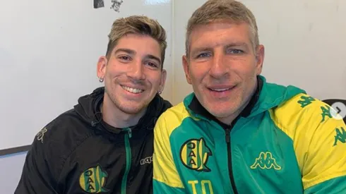 Los Palermo juntos: Martín y Ryduan.