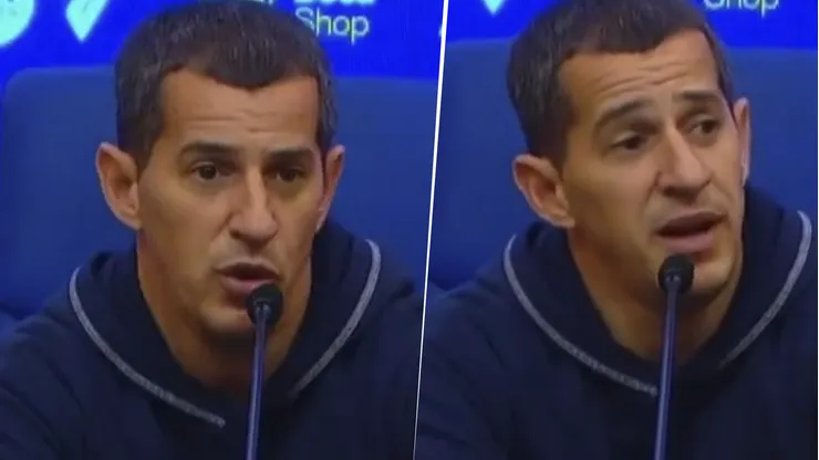 Pipi Romagnoli en conferencia de prensa tras la derrota contra Boca
