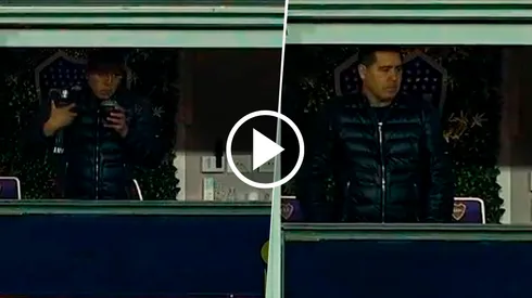 Román siguió el partido desde el palco.