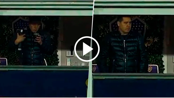 Román siguió el partido desde el palco.