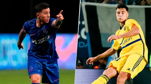 La charla entre Enzo Fernández y Aaron Anselmino.