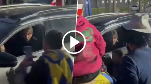 Diego Martínez, en la salida de la práctica de Boca.