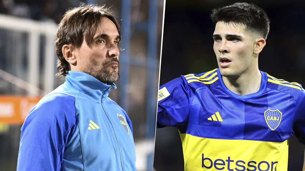 Diego Martínez y Vicente Taborda, ex jugador de Boca