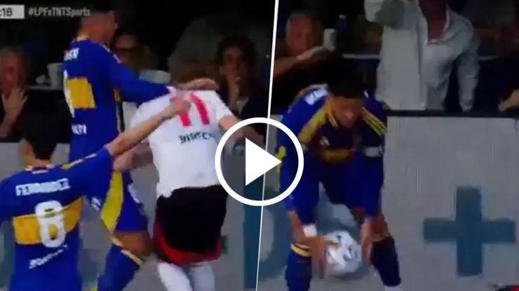 La reacción de Jorge Brito a la agresión de Marcos Rojo.