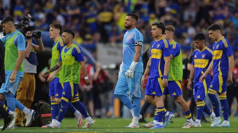 Los jugadores de Boca tras el 0-1 ante River. Foto: Getty.