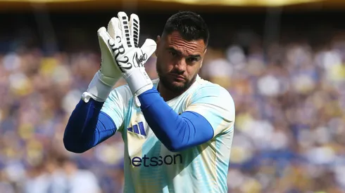 La bandera de la familia de Sergio Romero.