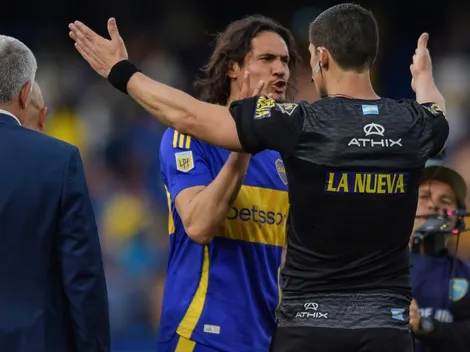Cavani estalló contra el árbitro del Boca-River: "Dejen de romper los h..."