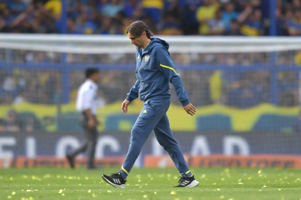 Diego Martínez en el Boca-River. (Getty)