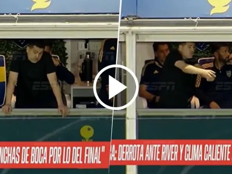 VIDEO | El enojo de Riquelme en el palco por la derrota de Boca ante River