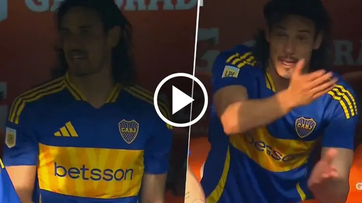 El enojo de Cavani cuando salió en el Superclásico.