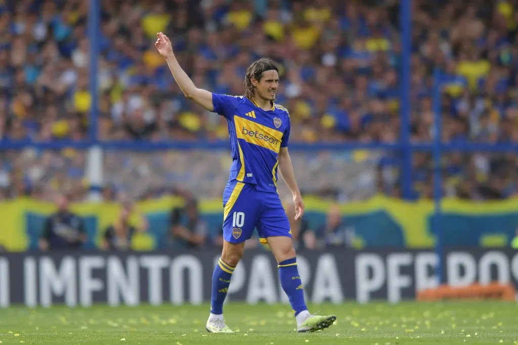 Edinson Cavani en el Boca-River. (Getty)