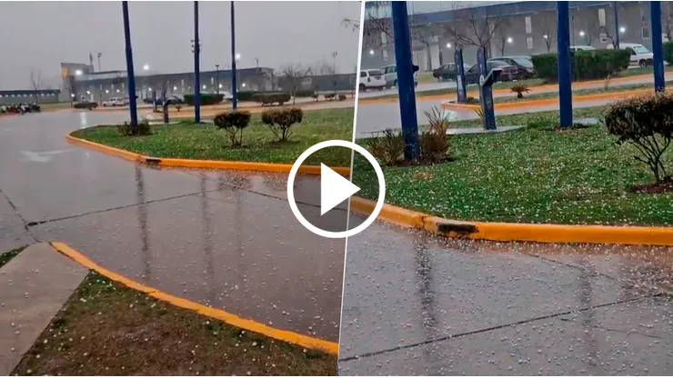 VIDEO | Fuerte temporal en Boca Predio: cayó granizo gigante