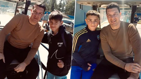 Sebastián Battaglia apareció en el Predio de Ezeiza.