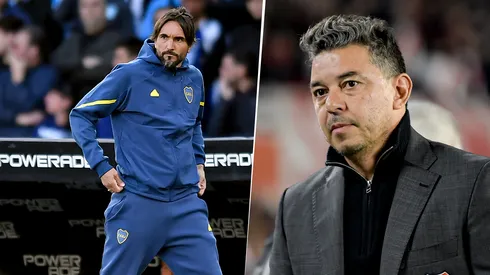 Diego Martínez y Marcelo Gallardo se enfrentarán en el Superclásico del sábado.