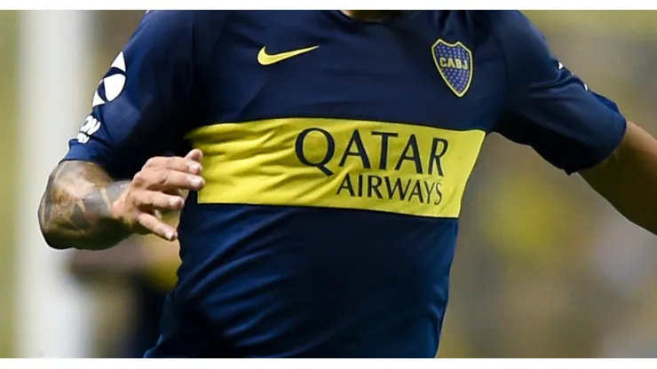 La camiseta del 2018, el año que estuvo Carlos Lampe.