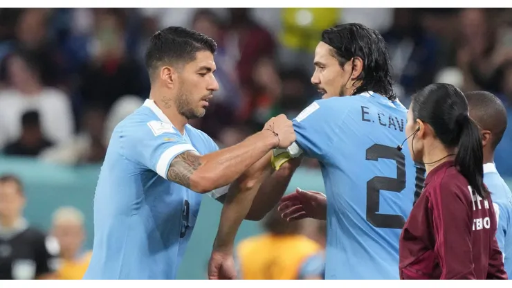 La emotiva despedida de Cavani a Suárez.