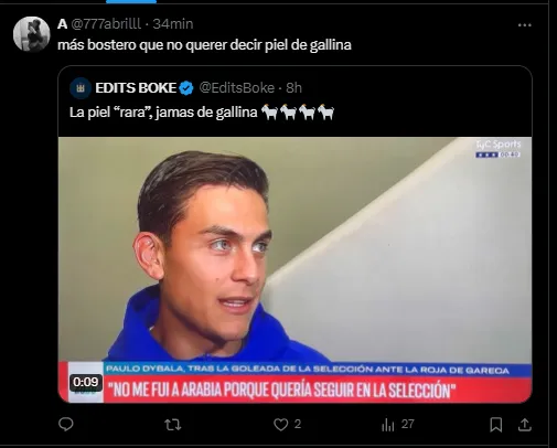 Los hinchas de Boca enloquecieron con la frase de Dybala.