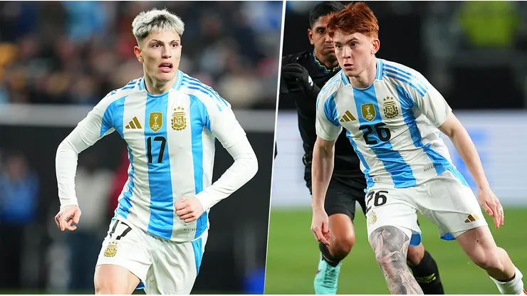 Garnacho y Barco, juntos en la Selección Argentina.