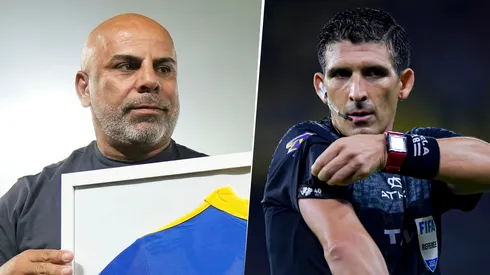 Serna y un palazo hacia Andrés Merlos.